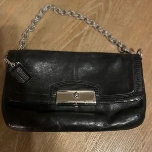 Coach small black cocktail bag! Gently used!